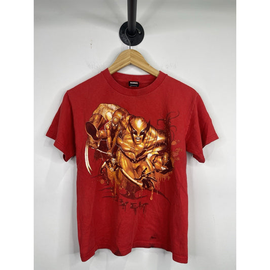 Youth Mad Engine Marvel Spiderman Ironman Wolverine Mr Fantastic TShirt Sz 12/14