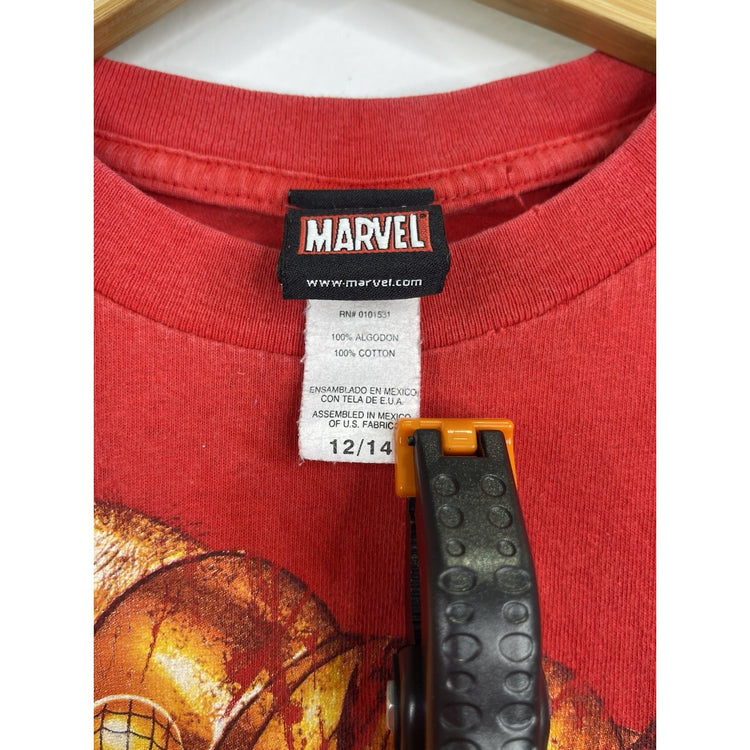 Youth Mad Engine Marvel Spiderman Ironman Wolverine Mr Fantastic TShirt Sz 12/14