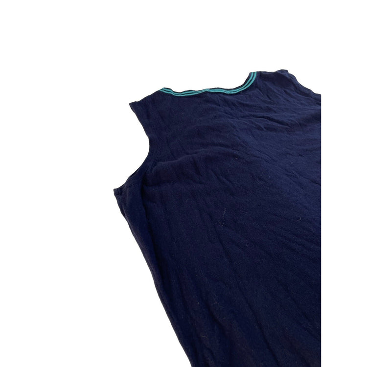 Women Talbots Navy Blue Striped Tank Top Size 2XP