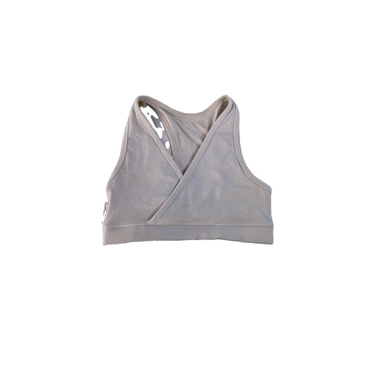 Women's Lululemon White Wrap-Front Racerback Sports Bra Size 4