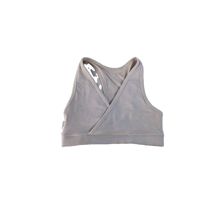 Women's Lululemon White Wrap-Front Racerback Sports Bra Size 4