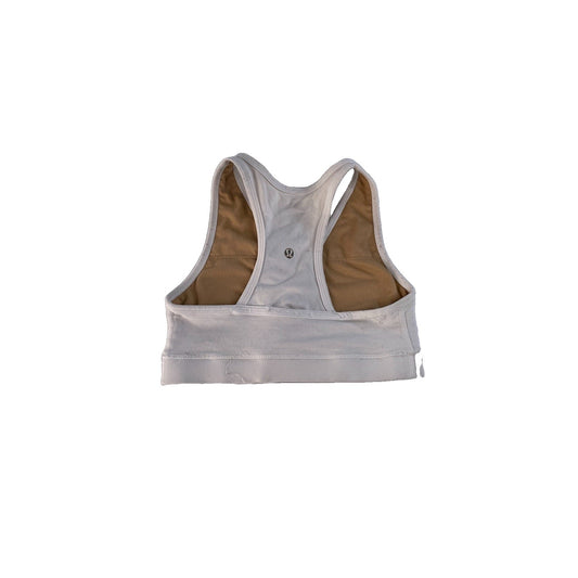 Women's Lululemon White Wrap-Front Racerback Sports Bra Size 4