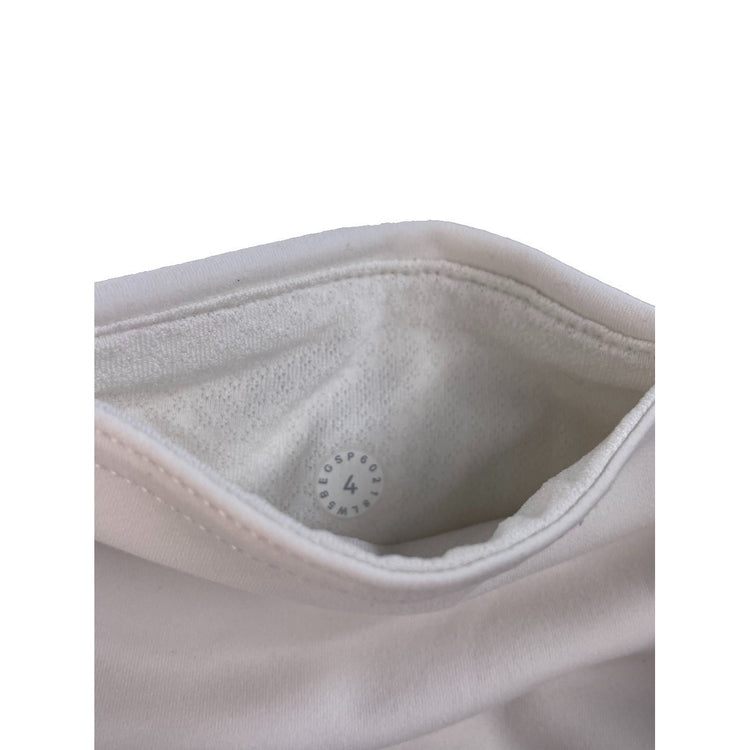 Women's Lululemon White High-Rise Athletic Leggings with Mesh Detailing Size 4