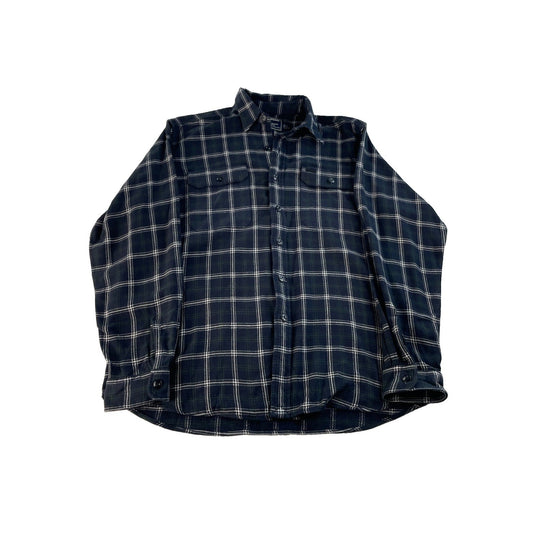 Men Vintage Polo Sport Ralph Lauren Plaid Flannel Shirt Size L
