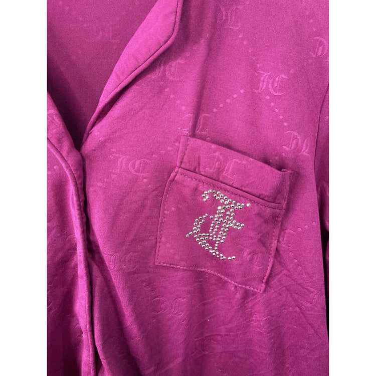 Vintage Y2K Women’s Sleepwear Pink Juicy Couture Shirt Sz S