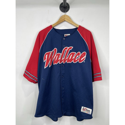 Rusty WALLACE 2 Nascar Race Car Driver Miller Lite Red Blue Button Shirt XLChase