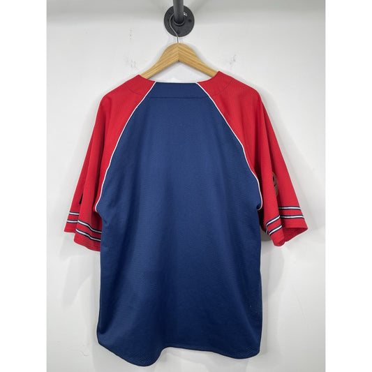 Rusty WALLACE 2 Nascar Race Car Driver Miller Lite Red Blue Button Shirt XLChase