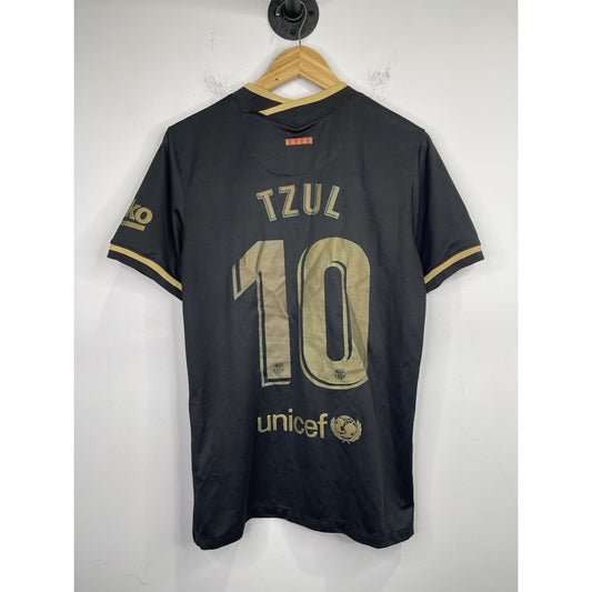 Men’s Nike FC Barcelona Black And Gold Away La Liga Jersey #10 Sz M