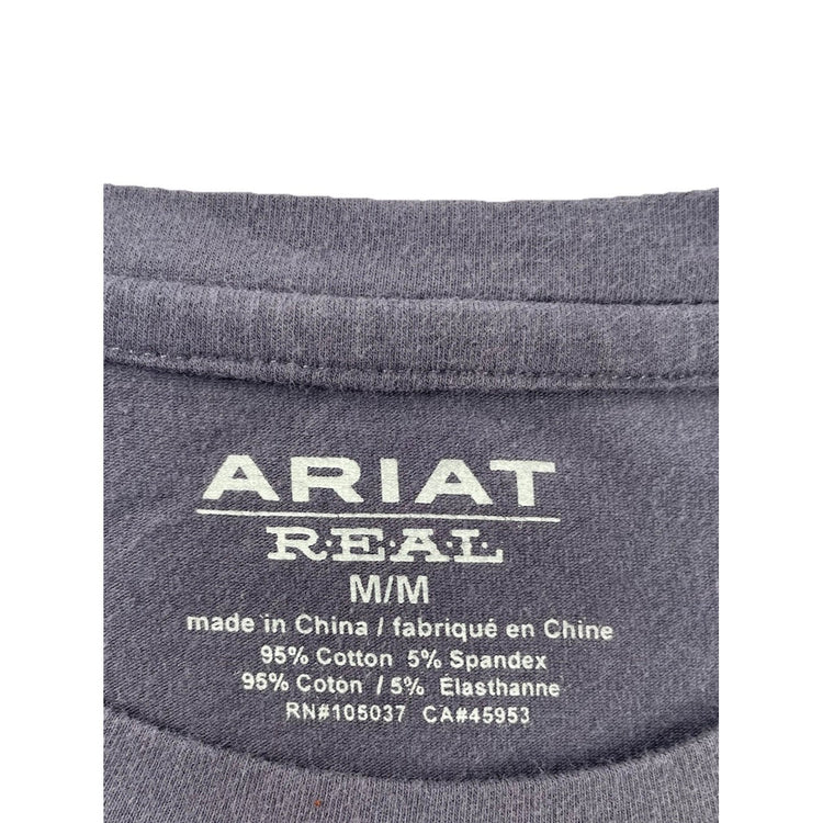 Women’s Ariat REAL Classic Dark Gray Tee Size M