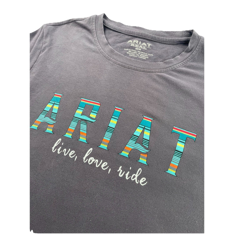 Women’s Ariat REAL Classic Dark Gray Tee Size M