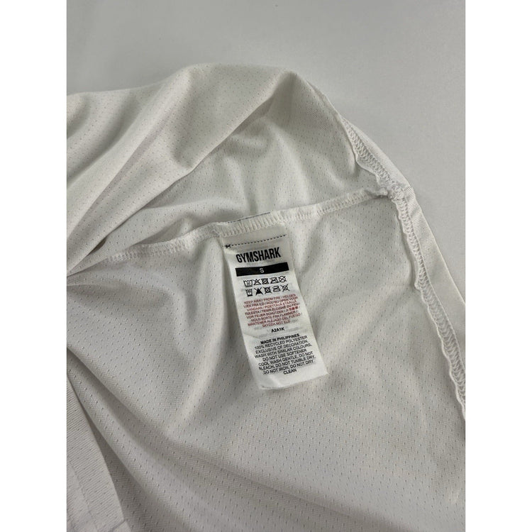 Mens Gymshark White Mesh T-Shirt Size S