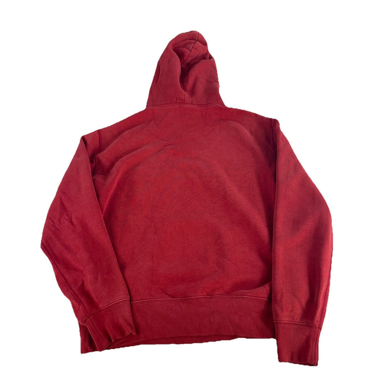 Mens Polo Ralph Lauren Red Class Logo Print Pullover Hoodie Size M
