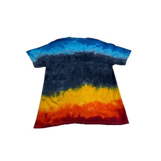 Mens 1975 Led Zeppelin Tie Dye T-Shirt Large Rock Band Concert Tour USA
