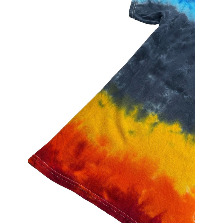 Mens 1975 Led Zeppelin Tie Dye T-Shirt Large Rock Band Concert Tour USA