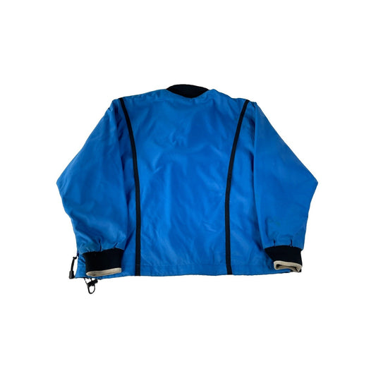 Mens Vintage Nike Team Sports Blue Black Piping Track Windbreaker Jacket SIZE M
