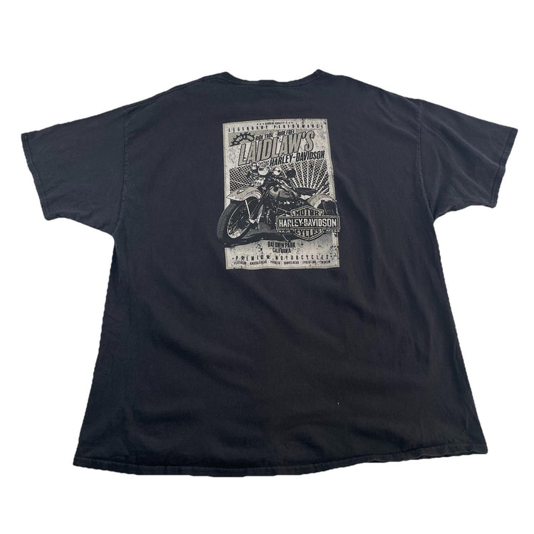 Mens Harley Davidson Black LAIDLAWS Graphic T Shirt Size 3XL