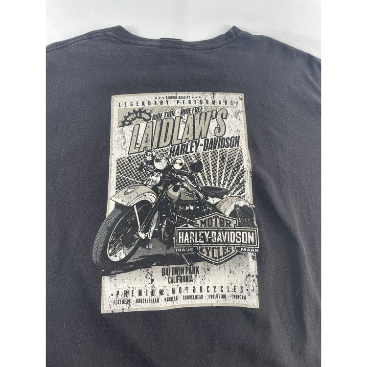 Mens Harley Davidson Black LAIDLAWS Graphic T Shirt Size 3XL