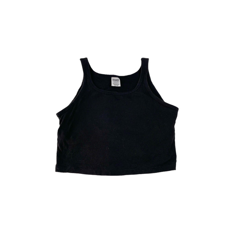 Womens PINK Victoria Secret Black Tank Top Size XL