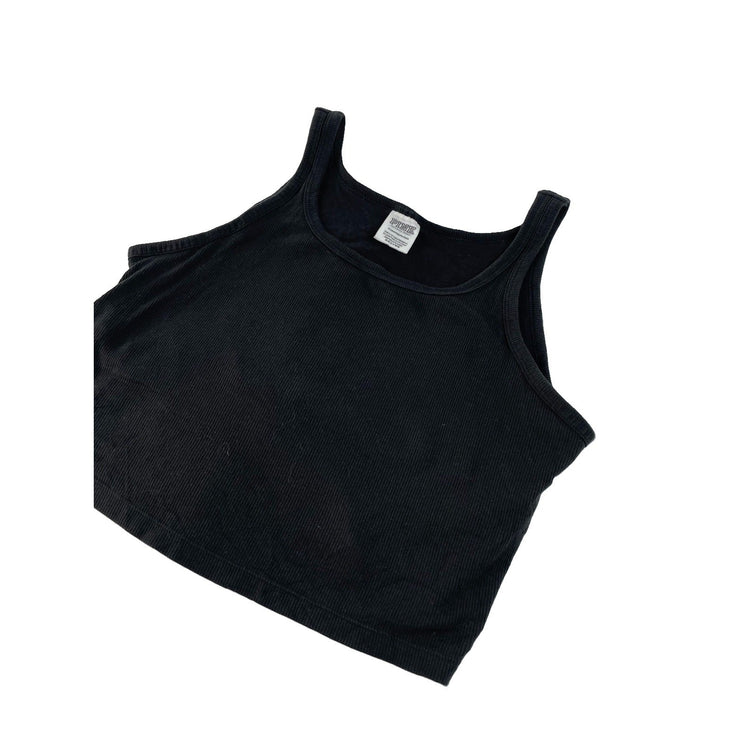 Womens PINK Victoria Secret Black Tank Top Size XL