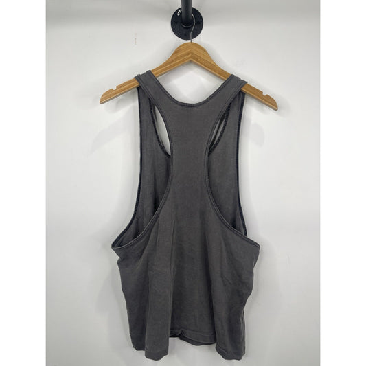 Vintage 1994 XXL World Gym Stringer Grey Tank-Top Size Medium USA Bodybuilding