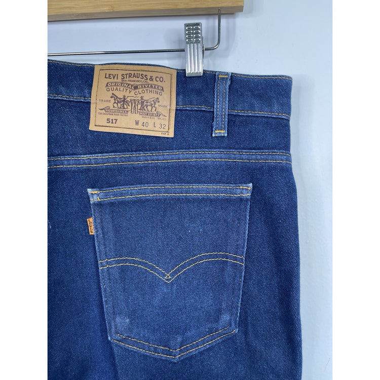 Men’s Levi's Strauss & Co. 517 Bootcut Dark Wash Blue Workwear Jeans 40x32