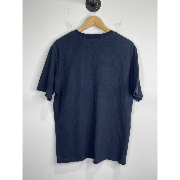Men’s Supreme Waffle Thermal Dark Blue T-Shirt Short Sleeve Sz M