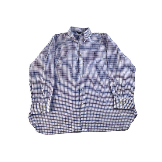 Mens Polo Ralph Lauren Multicolor Plaid Dress Shirt Size XL 18 34/35
