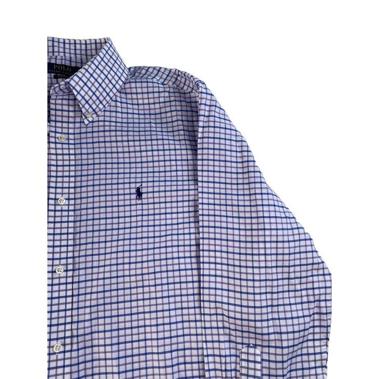 Mens Polo Ralph Lauren Multicolor Plaid Dress Shirt Size XL 18 34/35