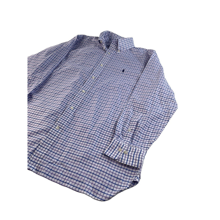 Mens Polo Ralph Lauren Multicolor Plaid Dress Shirt Size XL 18 34/35