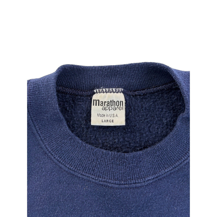 Men’s Vintage Marathon Apperal “ Ducks Unlimited “ Size L Navy Blue Sweatshirt