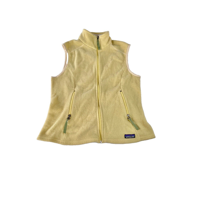Womens Patagonia Synchilla Fleece Full Zip Vest Pale Yellow Size L