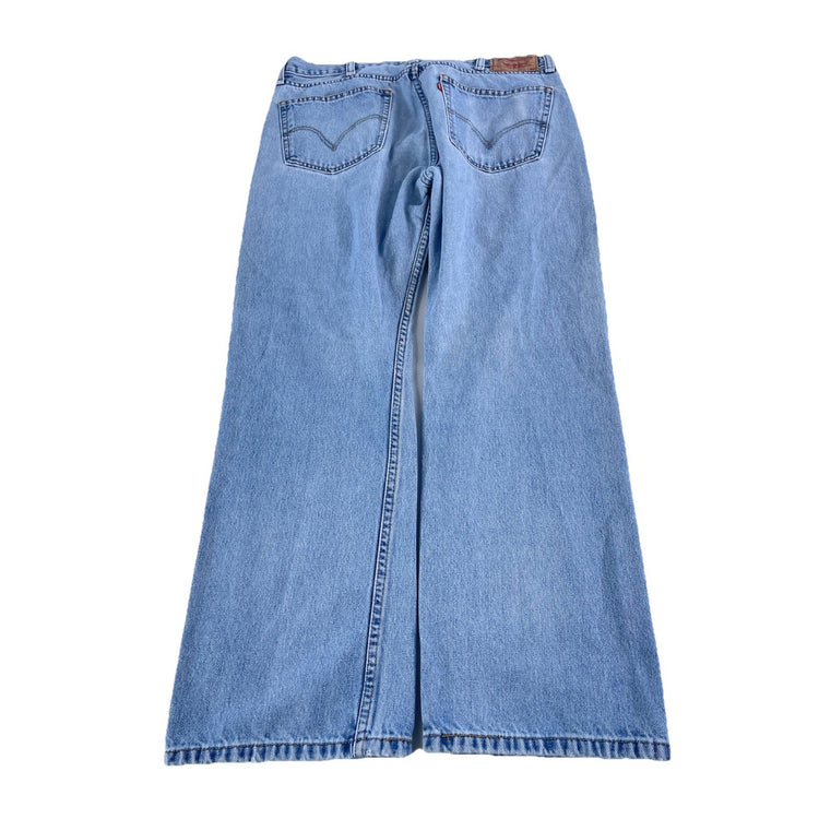 Mens Levis 505 Light Wash Straight Fit Denim Jeans Size 38x30