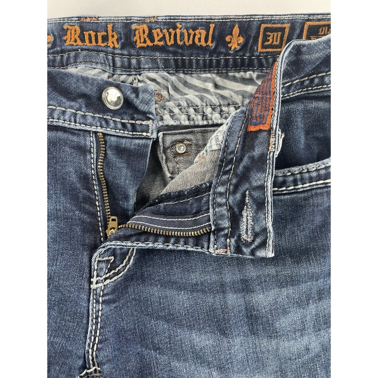 Womens Rock Revival Dlarie Easy Boot Dark Wash Jeans Size 30