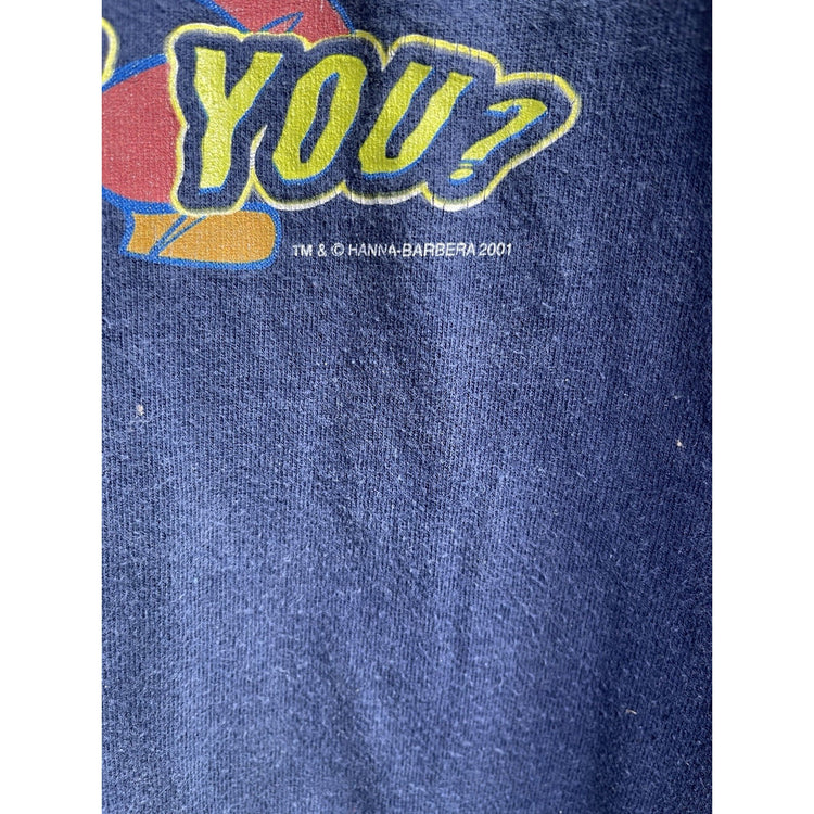 Vintage 2001 Mens Scooby-Doo Where Are You? Navy Blue T-shirt sz XL