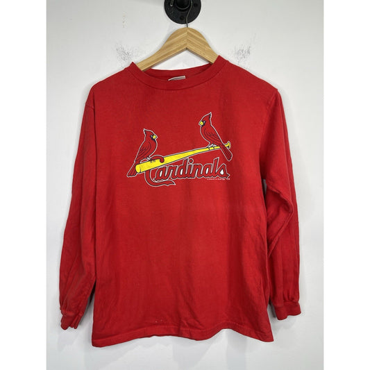 Men’s St. Louis Cardinals Larry Walker Long Sleeve Red T Shirt Sz Small