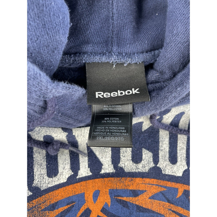Mens Vintage 2000s Reebok Denver Broncos Tribal Graphic Hoodie Size 2XL