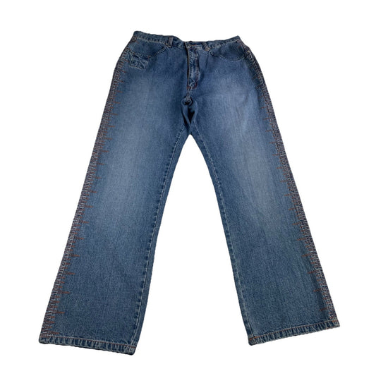 Mens 2000s Vintage Vibes Light Wash Baggy Jeans Size 36x34
