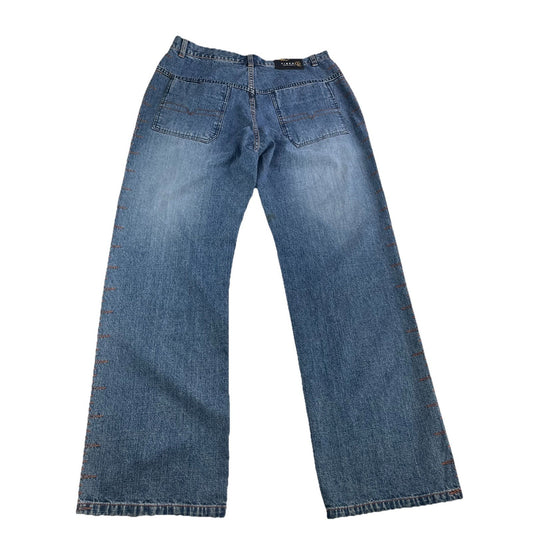 Mens 2000s Vintage Vibes Light Wash Baggy Jeans Size 36x34