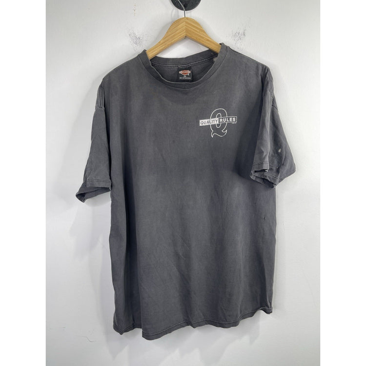 Men’s Vintage Faded Black Harley Davidson 1999 HD Quality Rules T Shirt Sz 2XL