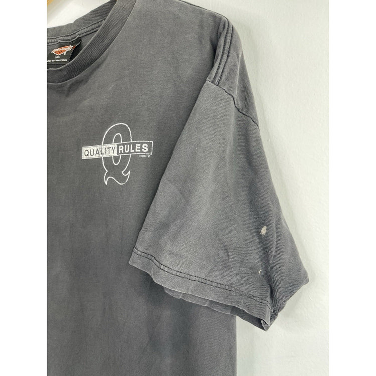 Men’s Vintage Faded Black Harley Davidson 1999 HD Quality Rules T Shirt Sz 2XL