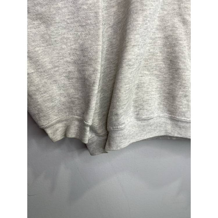 Men’s Vintage Double Crewneck Sweatshirt Brown And Gray Long Sleeve Sz 2XL