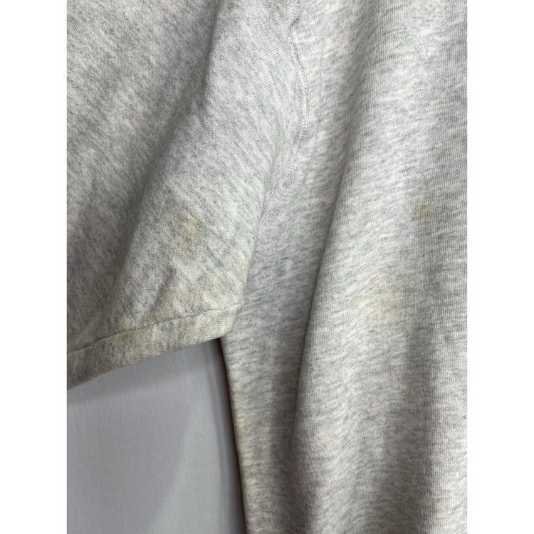 Men’s Vintage Double Crewneck Sweatshirt Brown And Gray Long Sleeve Sz 2XL