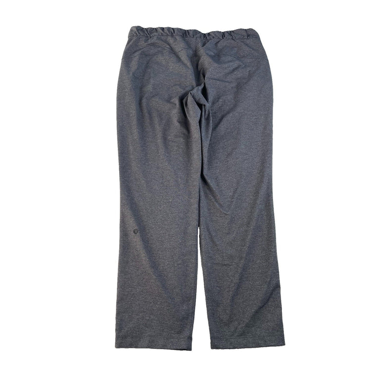 Women's Lululemon Heathered Gray Straight-Leg Drawstring SweatPants Size 12