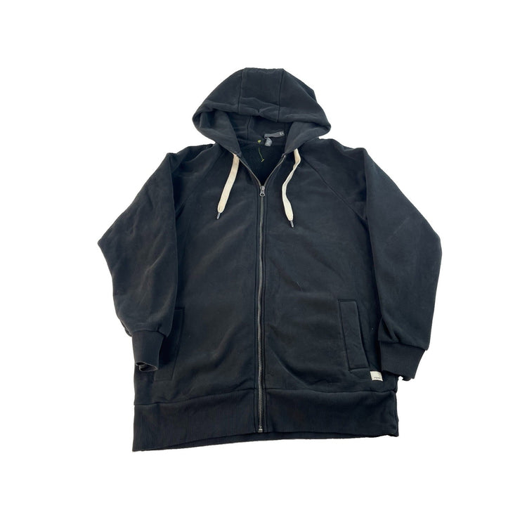 Men Vuori Black Zip-Up Hooded Jacket Size S
