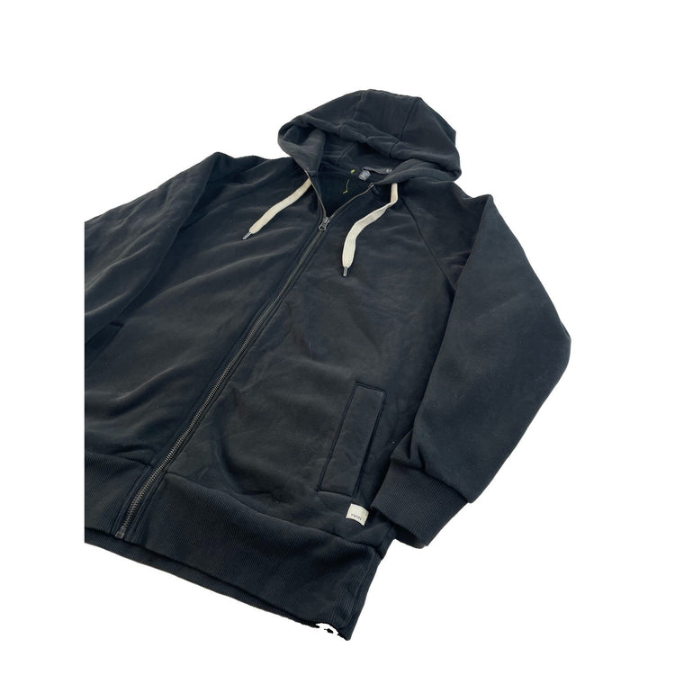 Men Vuori Black Zip-Up Hooded Jacket Size S