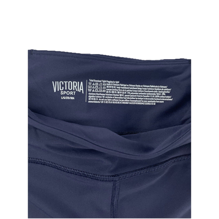 Womens Victoria’s Secret Victoria Sport Navy Blue Leggings With Pockets Size L