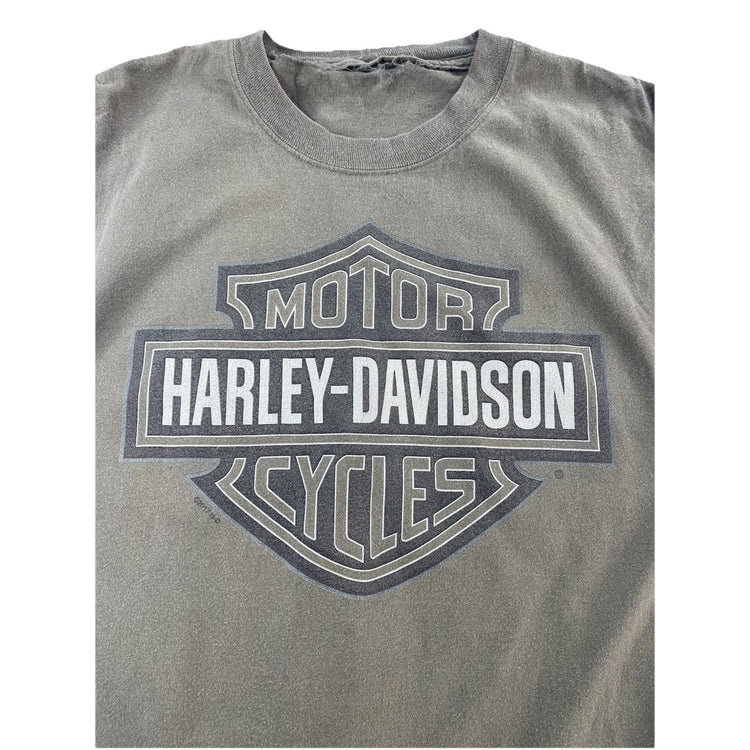 Mens Harley Davidson Sage Green Sleeve Less Shirt Size M