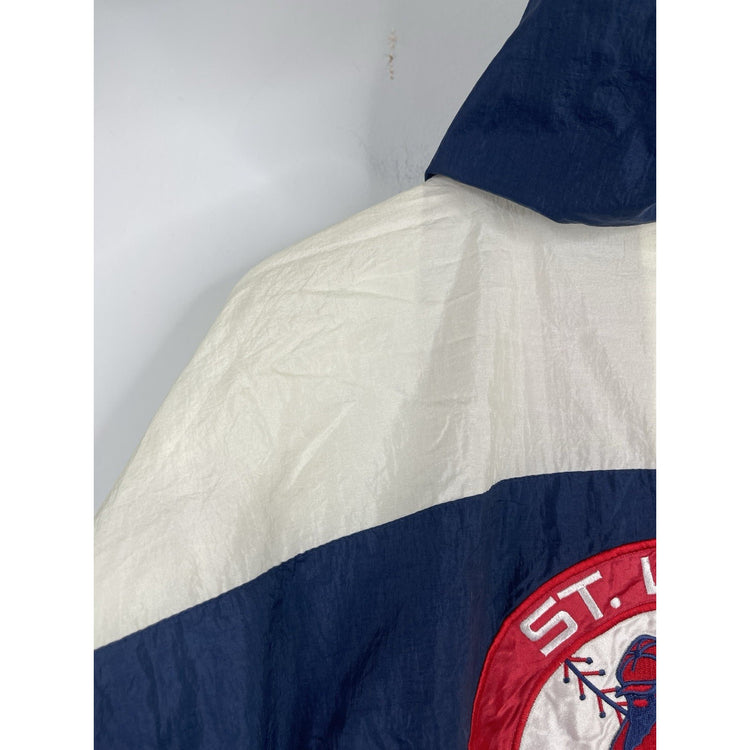 Men’s VTG 80s St Louis Cardinals Pro Motion Felco Hooded Jacket Windbreaker Sz S