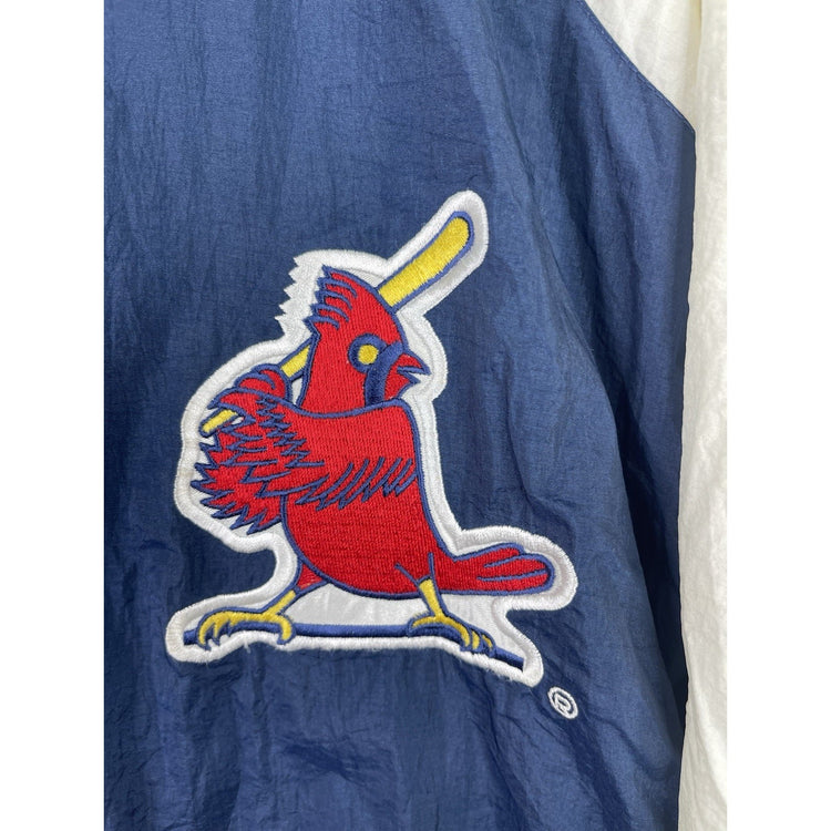Men’s VTG 80s St Louis Cardinals Pro Motion Felco Hooded Jacket Windbreaker Sz S