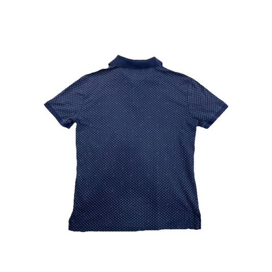 Mens Polo Ralph Lauren Size Small Navy Blue Anchor Print Collared Shirt